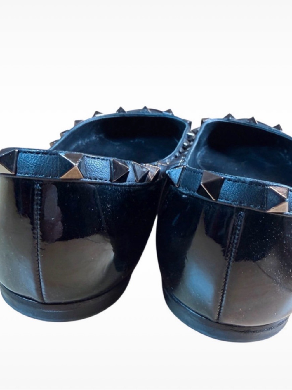 Valentino Garavani Black Patent Noir Rockstud Flats 8.5 - Picture 9 of 11